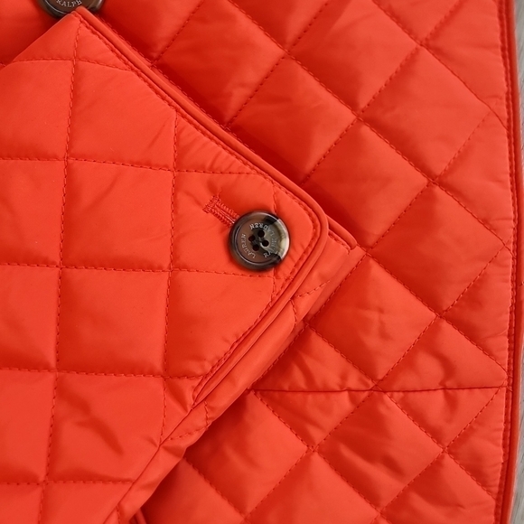 LAUREN RALPH LAUREN Quilted Jacket Spicy Orange Color Size small womens - Picture 6 of 11